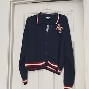 American Eagle Varsity Cardigan Sweater NWT! Sz. Medium